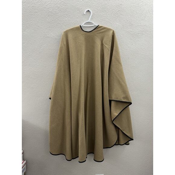 Unbranded Womens Poncho Brown Over The Arms Sweater Cape Open Front One Size - Picture 4 of 7